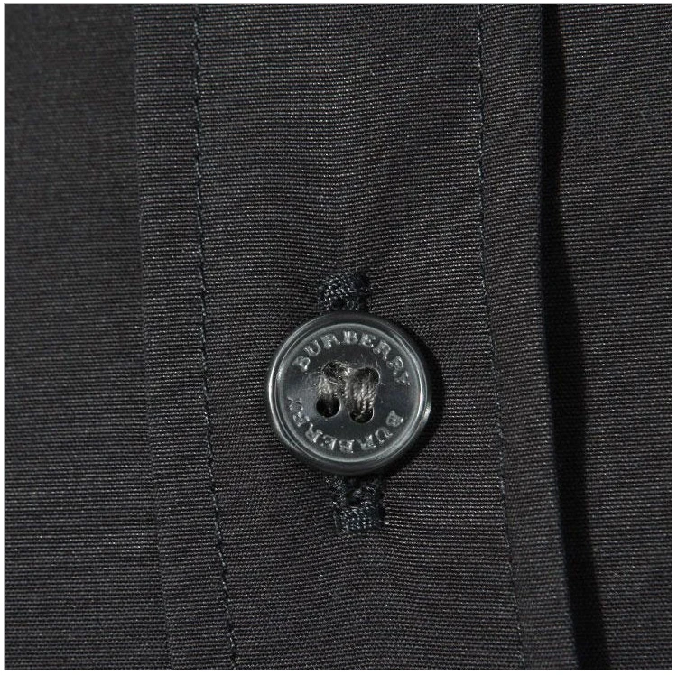 商品Burberry|Burberry 博柏利 男士黑色翻领长袖衬衫 3773813,价格¥840,第26张图片详细描述