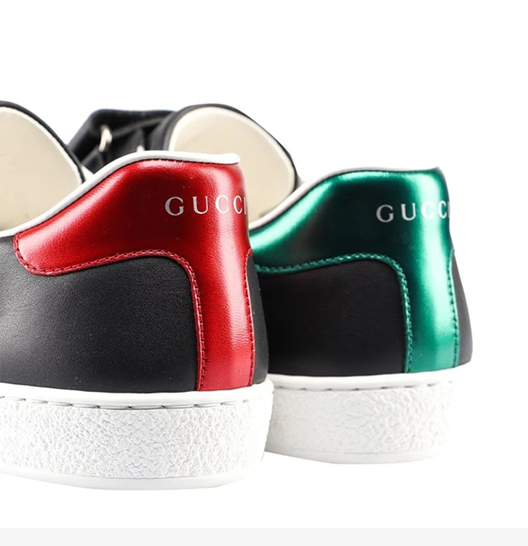 商品Gucci|GUCCI 古驰 男士New Ace粘扣贴牛皮黑色板鞋 548699-DOPE0-1061,价格¥3593,第8张图片详细描述