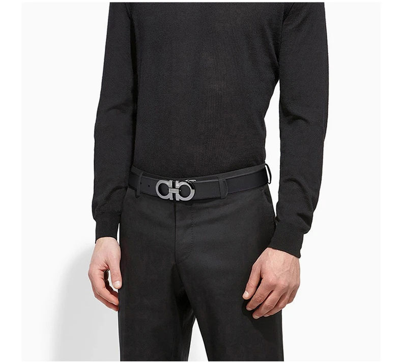 商品[国内直发] Salvatore Ferragamo|SALVATORE FERRAGAMO 黑色男士腰带 67-5542-689112,价格¥3639,第7张图片详细描述