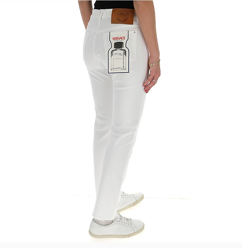商品Versace|VERSACE 范思哲 男士白色棉质休闲裤 A86010-A233976-A8001,价格¥2801,第9张图片详细描述