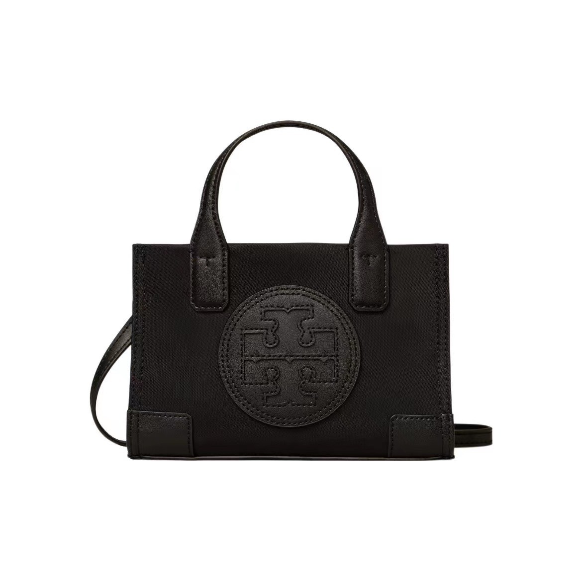 商品Tory Burch|汤丽柏琦TB Ella 22春夏锦纶通勤托特单肩手提包超迷你女款黑色绿色8858（香港仓发货）,价格¥1427,第2张图片详细描述