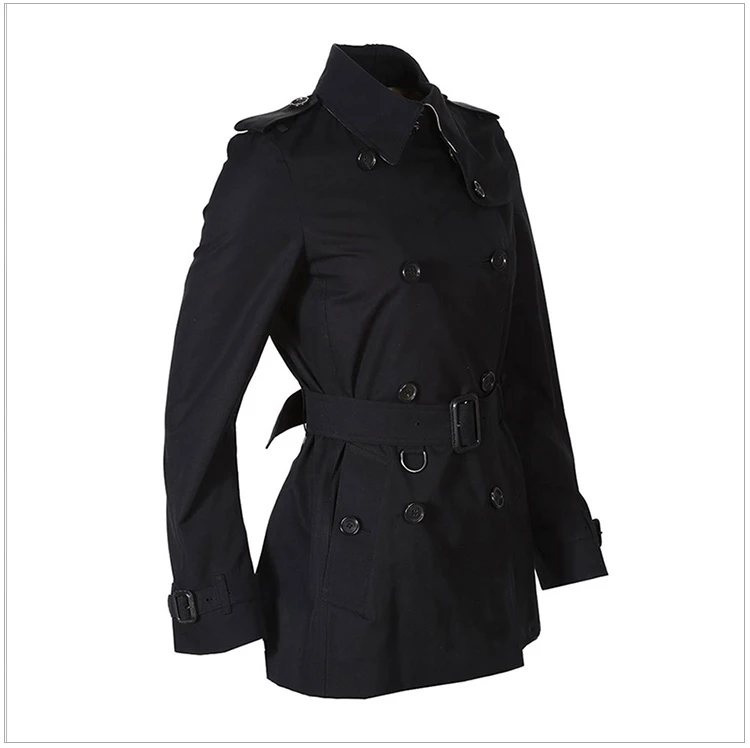 商品[国内直发] Burberry|BURBERRY 黑色女士风衣 3897367,价格¥7735,第8张图片详细描述