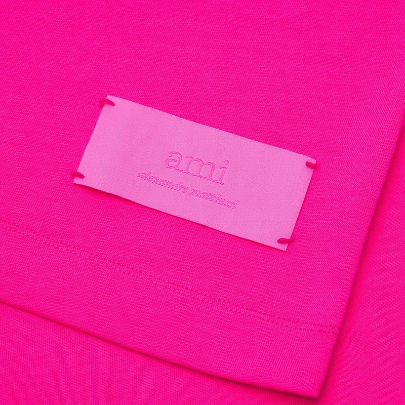 商品AMI|Ami 22年春夏新款 男女同款紫红色纯有机棉Alexandre Mattiussi短袖T恤,价格¥1346,第7张图片详细描述