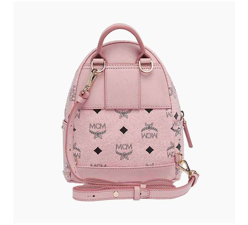 商品[国内直发] MCM|MCM 女士柳钉logo印花双肩包 MMK8AVE04PZ,价格¥7080,第7张图片详细描述