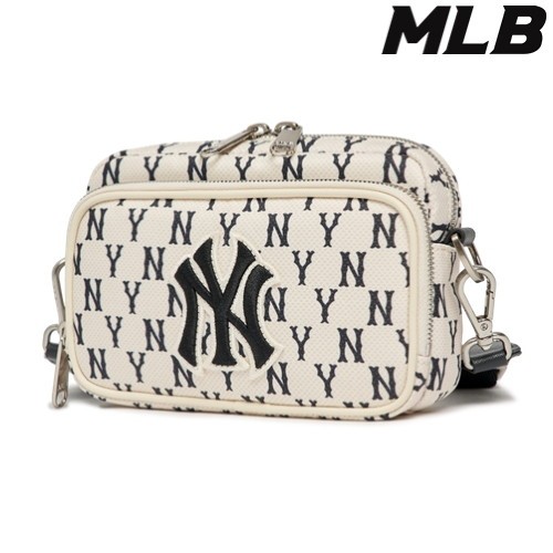 商品MLB|【享贝家】MLB （国内现货）NY男女斜挎包洋基队印花时尚单肩手机包迷你米白色\红棕色 3ACRS012N-50CRD  3ACRS012N-43BRD  G-LY,价格¥422,第3张图片详细描述