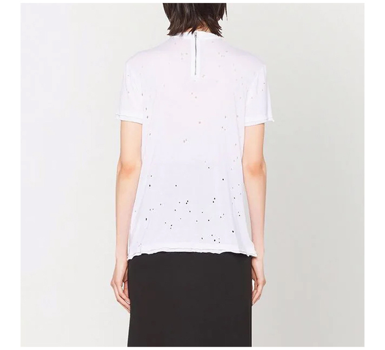 商品Miu Miu|MIU MIU 女士白色镶钻T恤 MJN334-1Z5B-F0009,价格¥3825,第8张图片详细描述