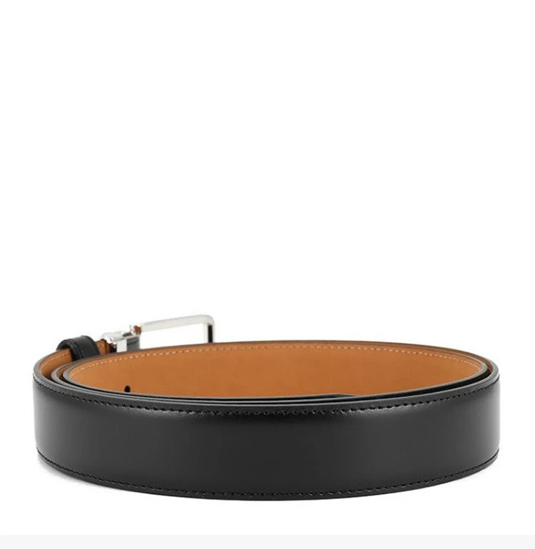 商品MontBlanc|Mont Blanc 万宝龙 男士黑色针扣式牛皮腰带 118418,价格¥1557,第6张图片详细描述