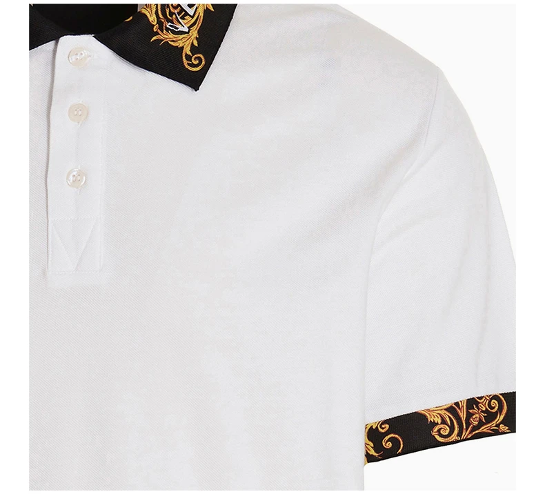 商品[国内直发] Versace|VERSACE 白色男士POLO衫 74GAGT18-CJ01T-003,价格¥1496,第8张图片详细描述