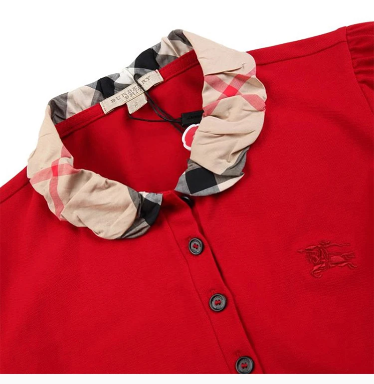商品[国内直发] Burberry|BURBERRY 红色女士POLO衫 3866596,价格¥1617,第6张图片详细描述
