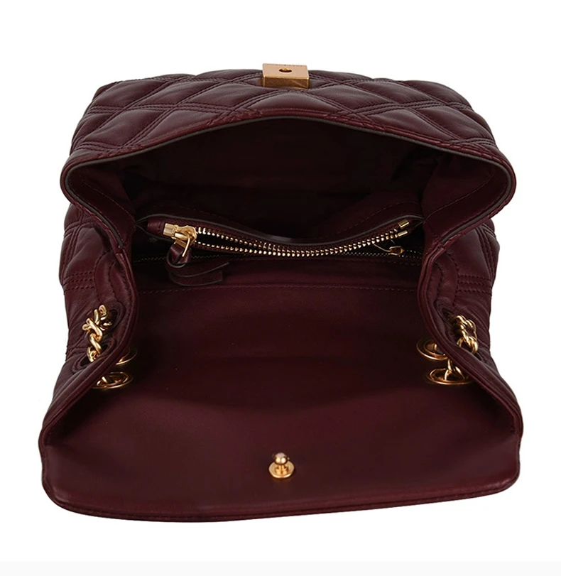 商品Tory Burch|Tory Burch 汤丽柏琦 女士酒红色单肩斜挎包 58102-639,价格¥3341,第9张图片详细描述