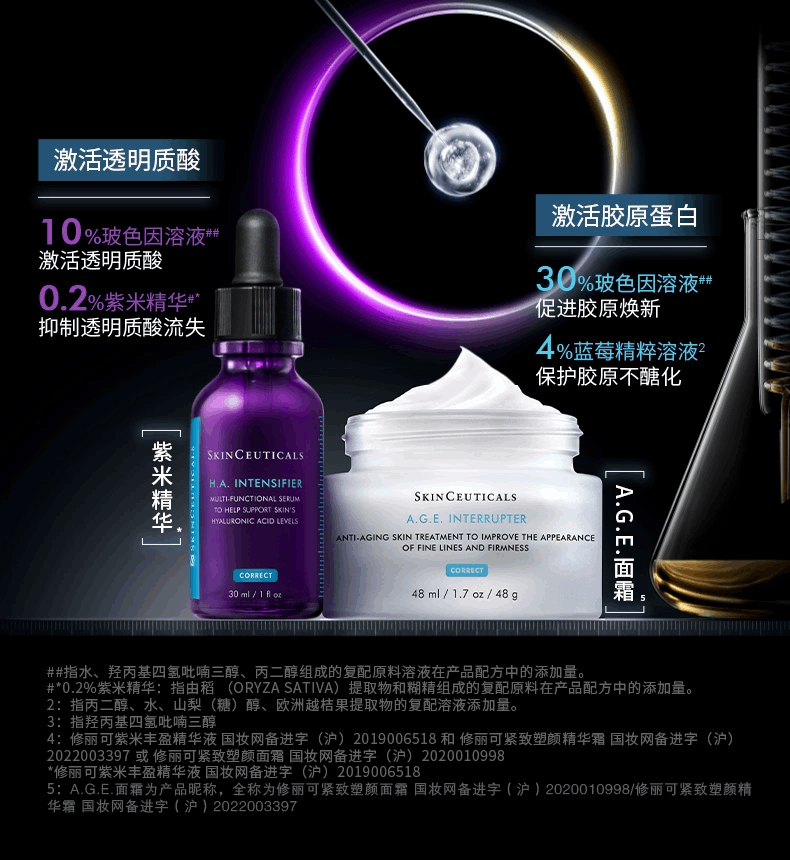 商品SkinCeuticals|SKINCEUTICALS/修丽可 赋颜丰盈紫米精华液 30ML,价格¥768,第12张图片详细描述