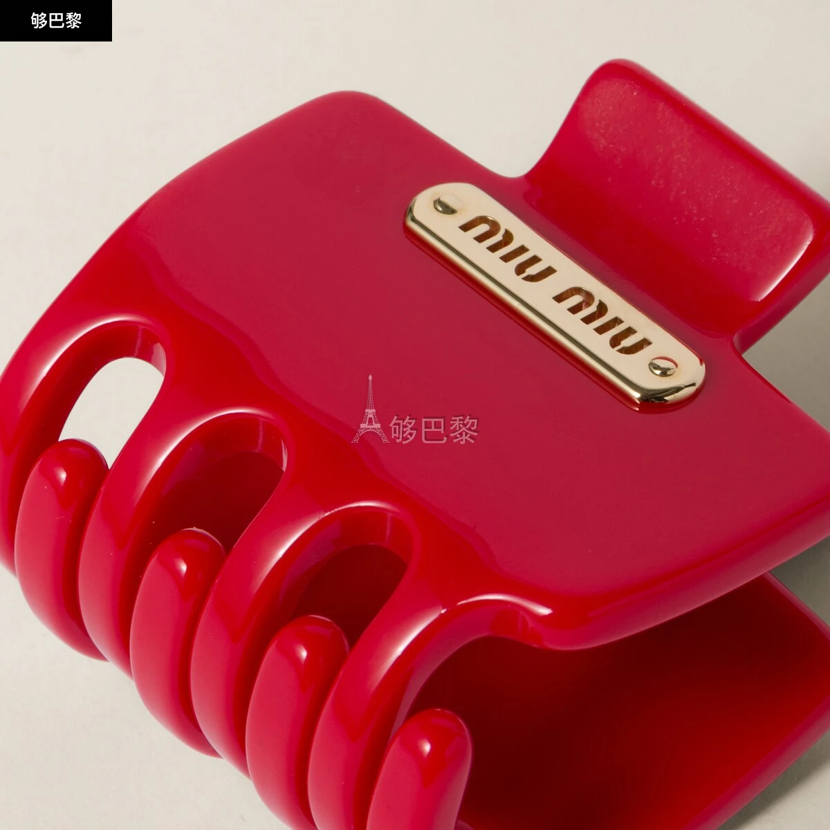 商品Miu Miu|【预售】 缪缪 25春夏 女士 发夹 Pince en plexiglas 5IF148_2CRC_F0011 ,价格¥3909,第5张图片详细描述