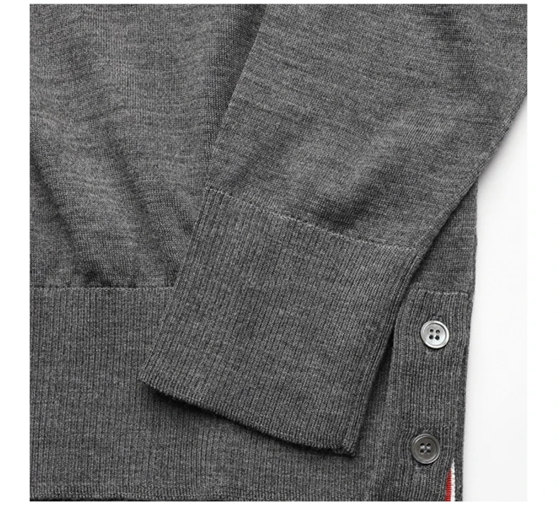 商品Thom Browne|THOM BROWNE 灰色男士针织衫/毛衣 MKA002A-Y1014-038,价格¥4557,第7张图片详细描述