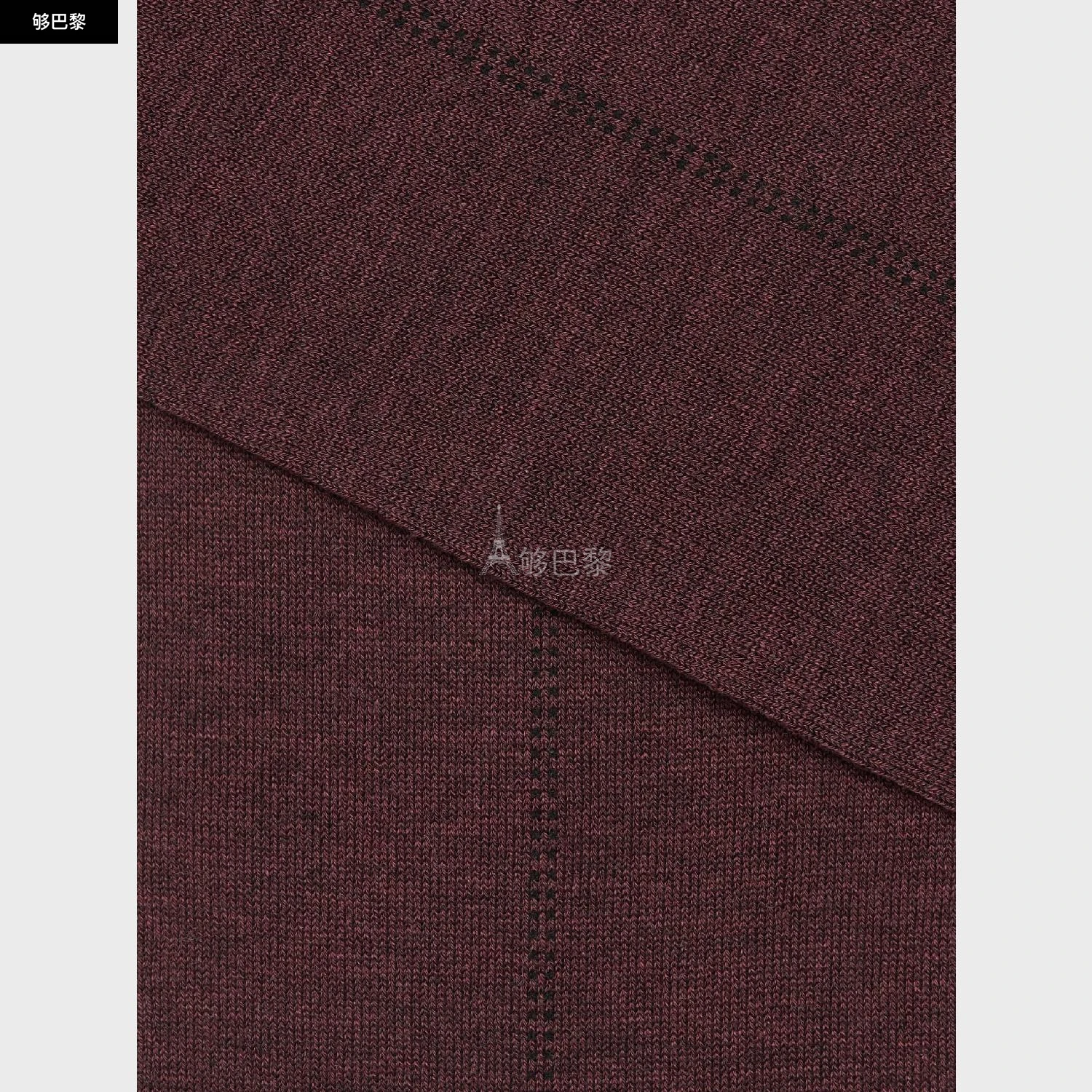 商品Zegna|【预售】 杰尼亚 25春夏 男士 袜子 BURGUNDY LYOCELL BLEND BAGUETTE MID CALF SOCKS N5V40-571-602 ,价格¥685,第4张图片详细描述