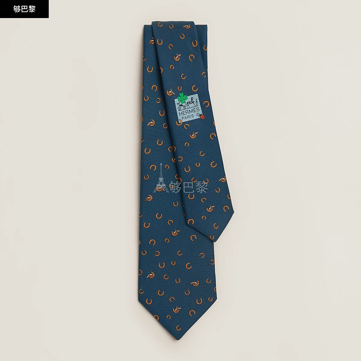 商品Hermes|【预售】 爱马仕 25春夏 男士 领带 Cravate Out of the box H006365T 01 ,价格¥3106,第3张图片详细描述
