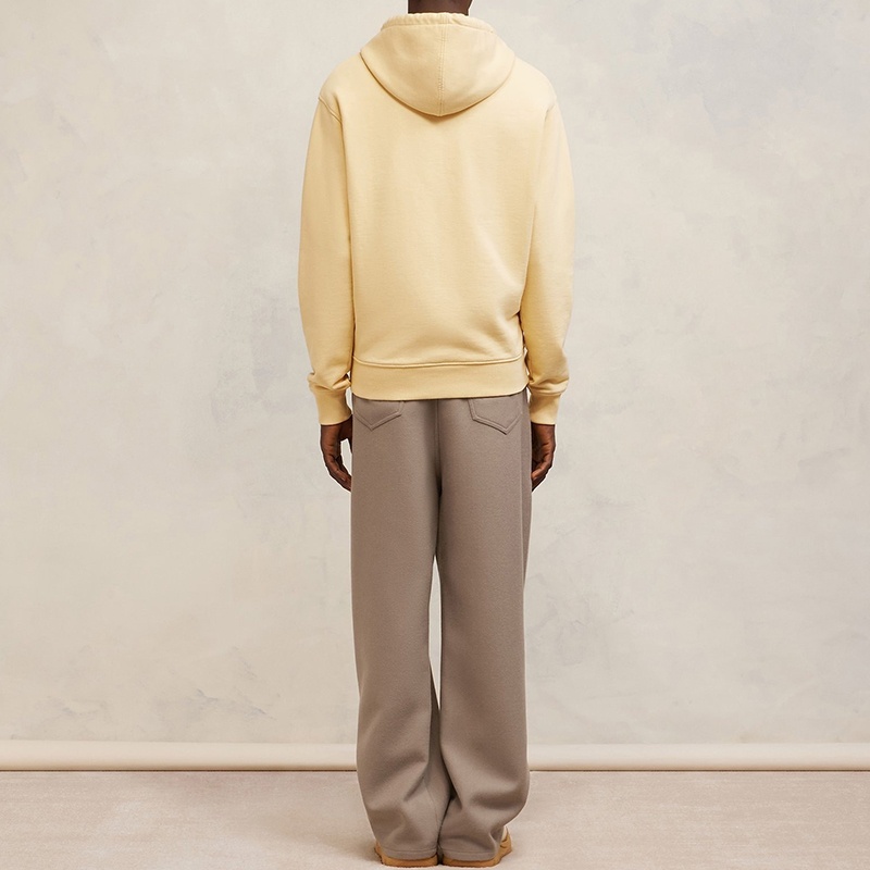 商品AMI|AMI 23新款 男女同款黄色有机棉针织带标志连帽卫衣,价格¥2379,第4张图片详细描述