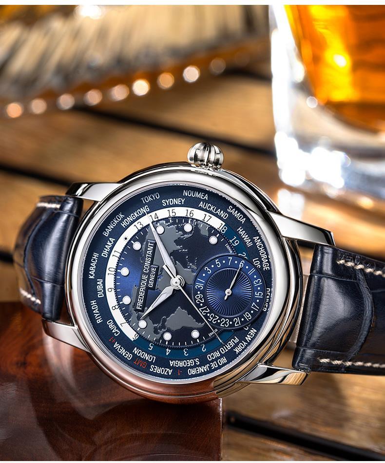 商品[国内直发] Frederique Constant|【世界时间】康斯登自家机芯系列自动机械背透男表FC-718NWM4H6,价格¥27739,第8张图片详细描述