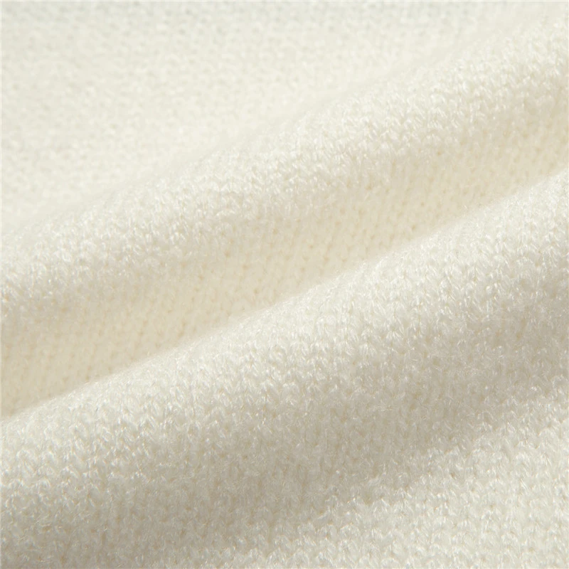 商品Maje|MAJE 女士拼色棉质针织毛衣 R130142P-WHITE,价格¥440,第7张图片详细描述