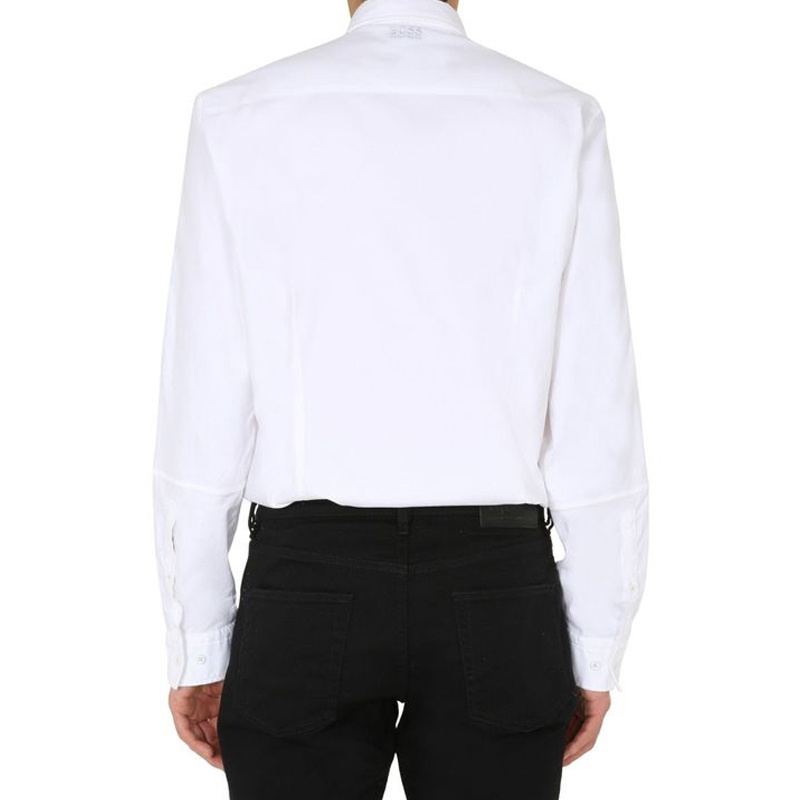 商品Hugo Boss|HUGO BOSS 男士白色棉质长袖衬衫 BEAVIZ-R-50427553-100,价格¥867,第3张图片详细描述