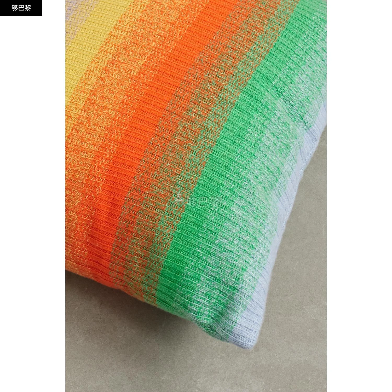 商品The Elder Statesman|包邮包税【预售7天发货】 THE ELDER STATESMAN 24��春夏 女士 家居用品 条纹罗纹羊绒靠垫 27086482323355667 210631187 ,价格¥6285,第6张图片详细描述