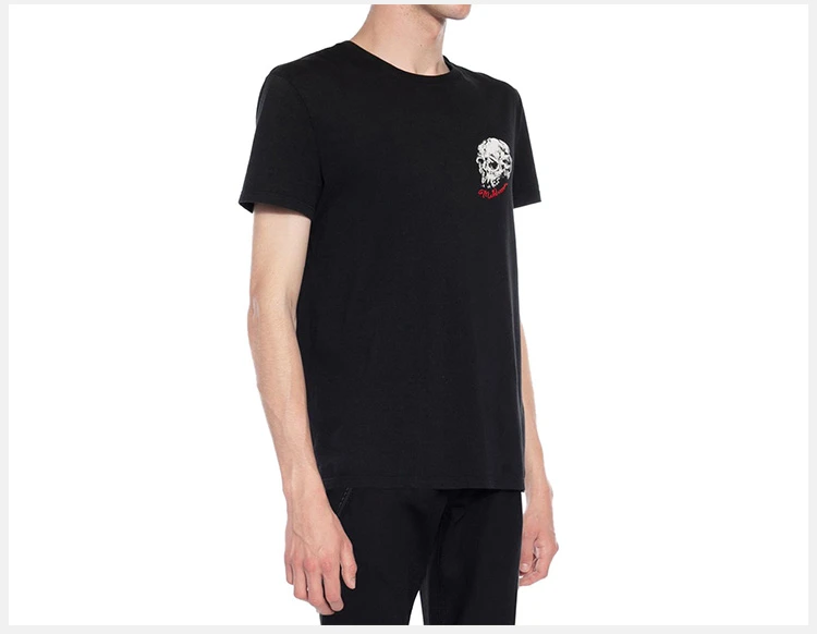 商品Alexander McQueen|ALEXANDER MCQUEEN 黑色男士T恤 550458-QMZ57-0901,价格¥1413,第5张图片详细描述