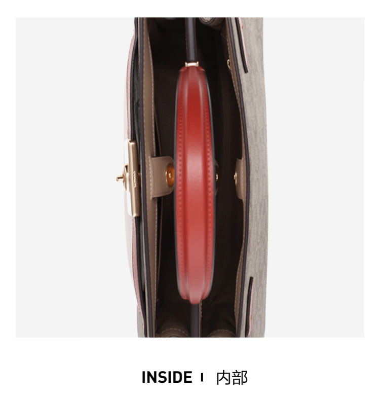 商品Coach|COACH 奥莱款大号女士PVC配皮单肩斜挎手提包C8208IMLOT,价格¥2652,第6张图片详细描述