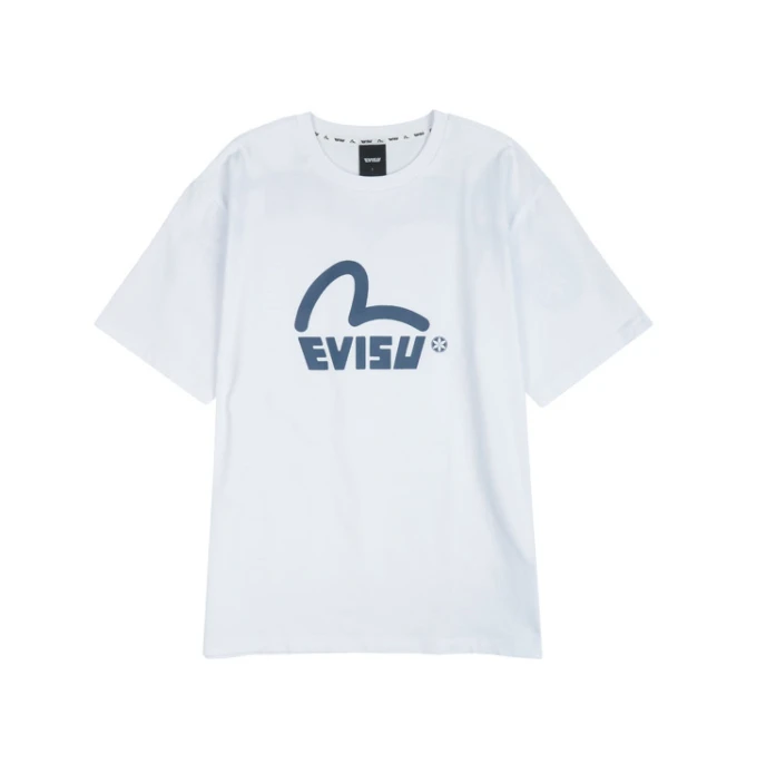 商品Evisu|【享贝家】（国内现货-QD）EVISU 福神 箭头星星印花图案休闲短袖T恤 男女同款 白色 EU2UTS716WH,价格¥253,第2张图片详细描述