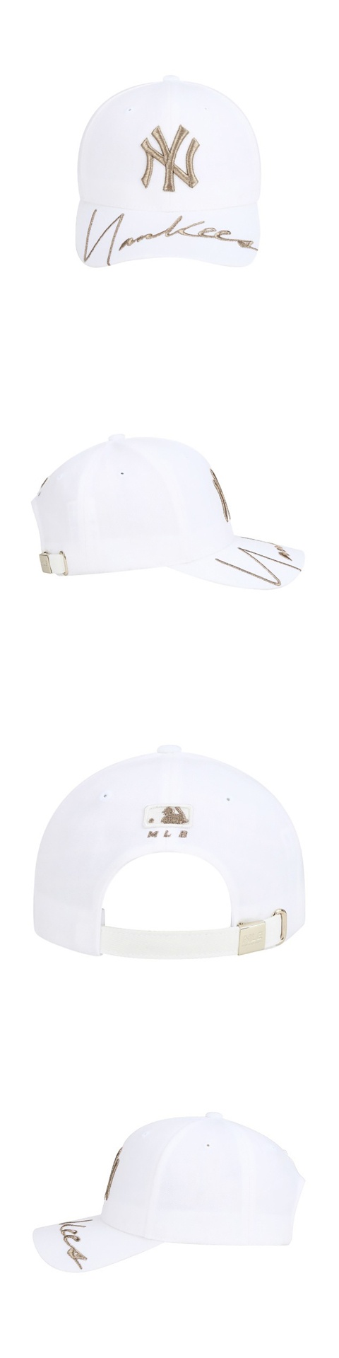商品MLB|MLB 帽檐艺术字母可调节棒球帽 32CPIK-50I-F,价格¥192,第4张图片详细描述