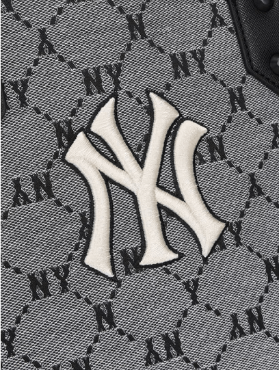 商品MLB|【SAvenue】MLB钻石提花复古NY纽约洋基队灰色托特包单肩包3AORL021N-50GRS-LY,价格¥964,第6张图片详细描述