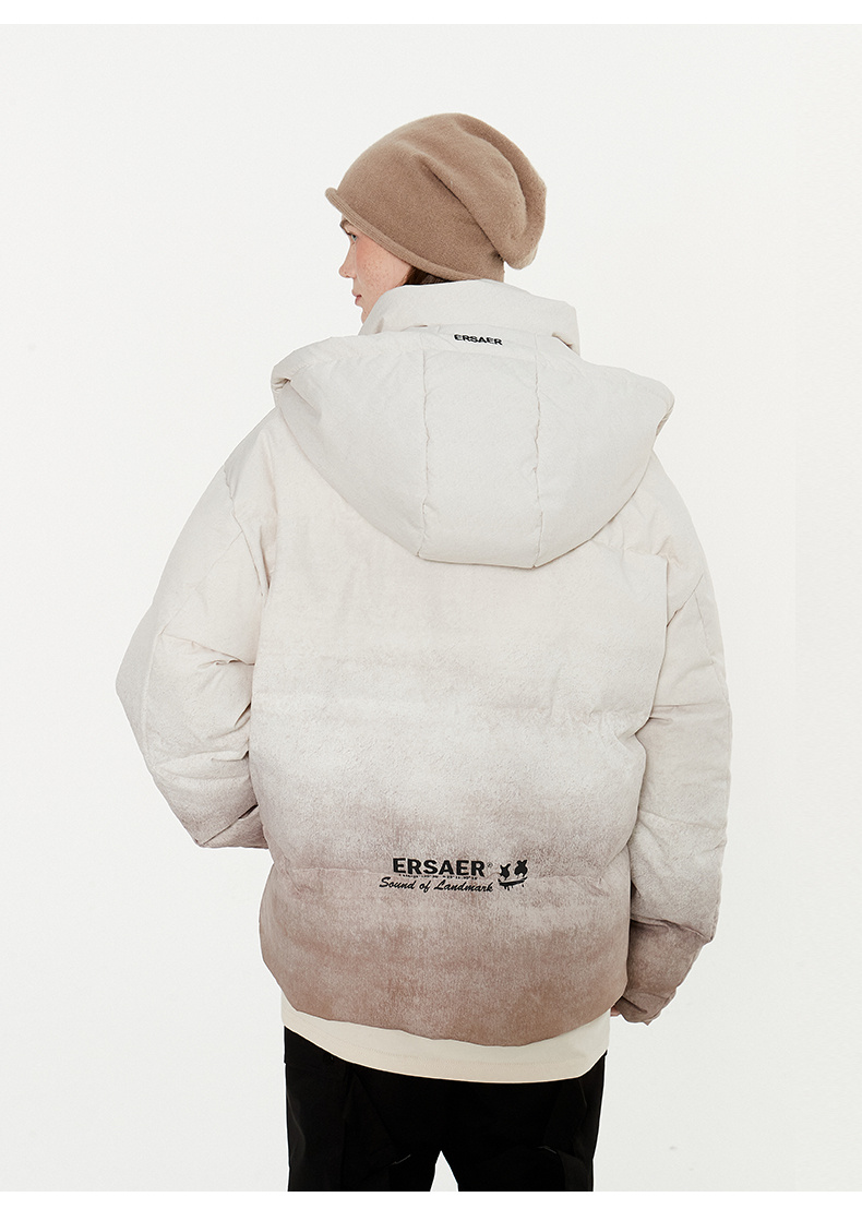 商品[国内直发] ERASER|778系列渐变扎染连帽羽绒服男女同款冬潮牌宽松情侣白鸭绒面包服外套ERyr2255391,价格¥627,第13张图片详细描述