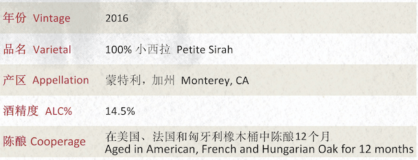 商品[国内直发] Stokes’ Ghost|幽灵庄园小西拉干红葡萄酒 2016 | Stoke's Ghost Petite Sirah 2016 (Monterey, CA),价格¥613,第2张图片详细描述