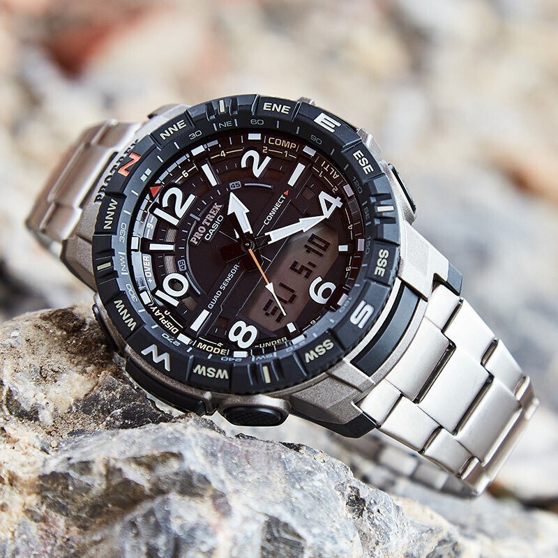 商品[国内直发] Casio|卡西欧高端登山系列PROTREK PRT-B50T-7 每日闹铃 整点响报 全自动日历 12/24小时时制 耐低温（-10℃） 指针闪避功能,价格¥1677,第2张图片详细描述