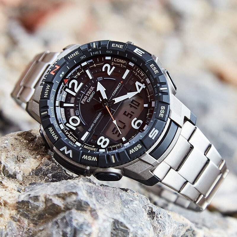 商品[国内直发] Casio|卡西欧高端登山系列PROTREK PRT-B50T-7 每日闹铃 整点响报 全自动日历 12/24小时时制 耐低温（-10℃） 指针闪避功能,价格¥1690,第2张图片详细描述