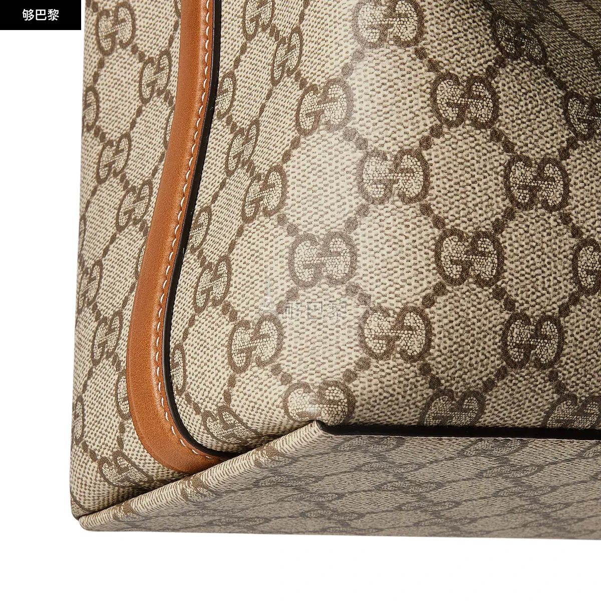 商品Gucci|【预售】 古驰 24秋冬 女士 单肩包 GG EMBLEM系列迷你水桶包 815118 FAD6L 9758,价格¥14887,第4张图片详细描述