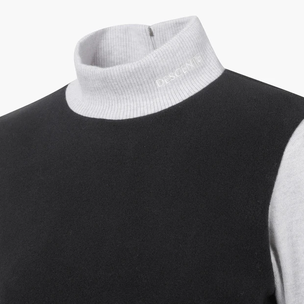 商品【预售商品15天发货】 DESCENTE|GOLF女性毛绒混合高领针织衫时尚优雅 DO42WFKPN3-BLKG,价格¥1222,第8张图片详细描述