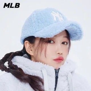 商品MLB|【Brilliant|包邮包税】MLB 羊羔绒 防寒保暖 棒球帽 蓝色 白NY大标 3ACPFDI16-50BLL,价格¥214,第6张图片详细描述
