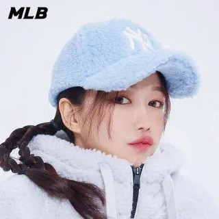 商品MLB|【Brilliant|包邮包税】MLB 羊羔绒 防寒保暖 棒球帽 蓝色 白NY大标 3ACPFDI16-50BLL,价格¥217,第6张图片详细描述