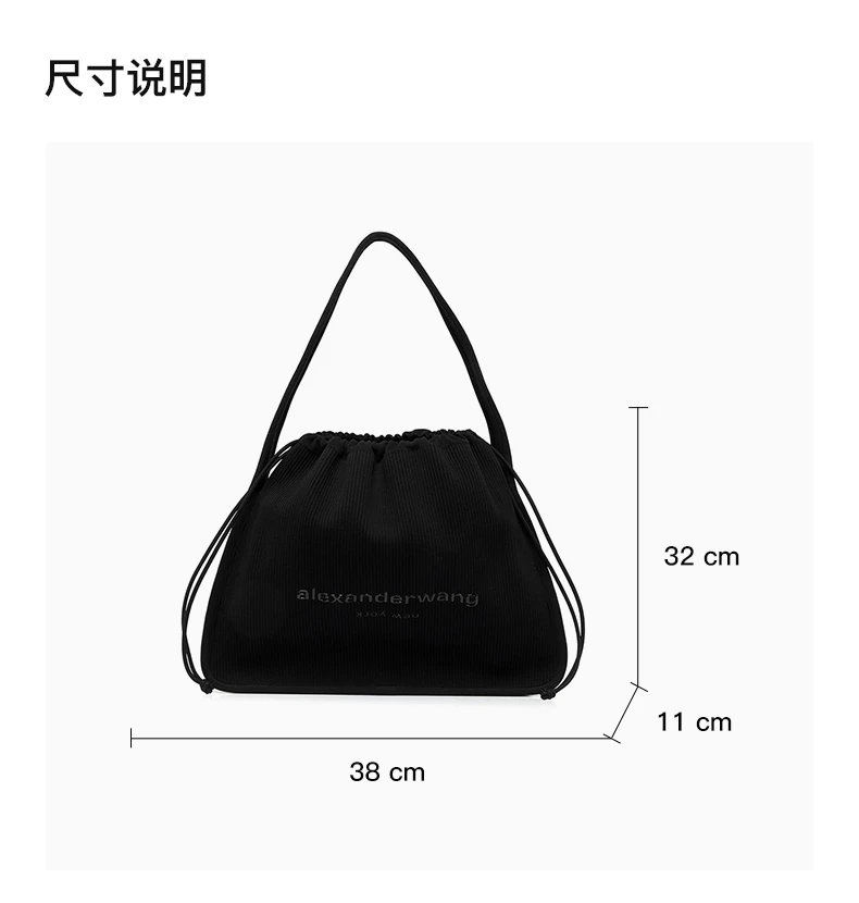 商品Alexander Wang|ALEXANDER WANG 黑色女士手提包 20422K21T-001,价格¥2622,第3张图片详细描述