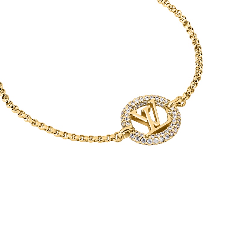 商品Louis Vuitton|路易威登 23新款LOUISE BYNIGHT女士金色圆环金属手链,价格¥3473,第5张图片详细描述
