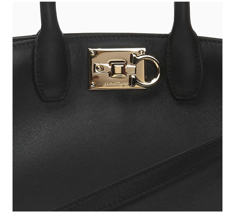 商品[国内直发] Salvatore Ferragamo|Salvatore Ferragamo 菲拉格慕 黑色女士手提包 21-H288-699606,价格¥8076,第8张图片详细描述