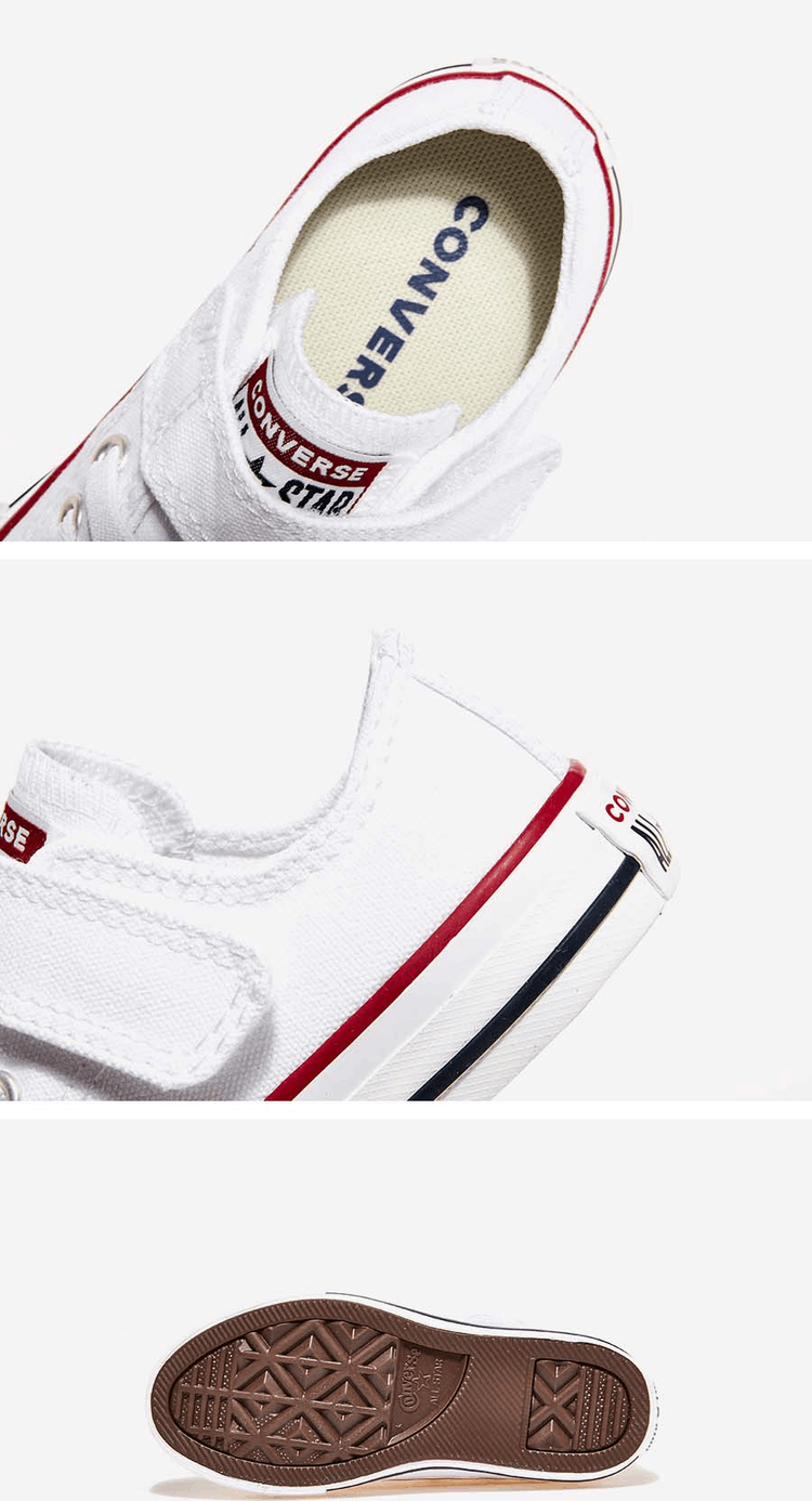 商品Converse|【Brilliant|包邮包税】匡威 CTAS 1V OX 儿童  运动鞋 帆布鞋  372882C WHITE/WHITE/NATURAL,价格¥322,第2张图片详细描述