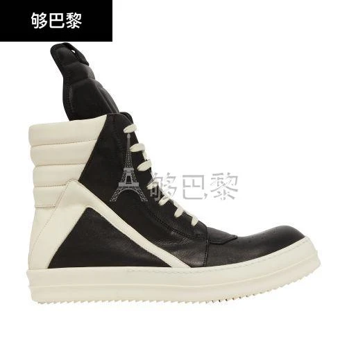 商品Rick Owens|【特惠8.7折】包邮包税【预售7天发货】 RICK OWENS 男士 休闲运动鞋 Geobasket 皮革运动鞋  OWE9793PBCK,价格¥6224,第2张图片详细描述