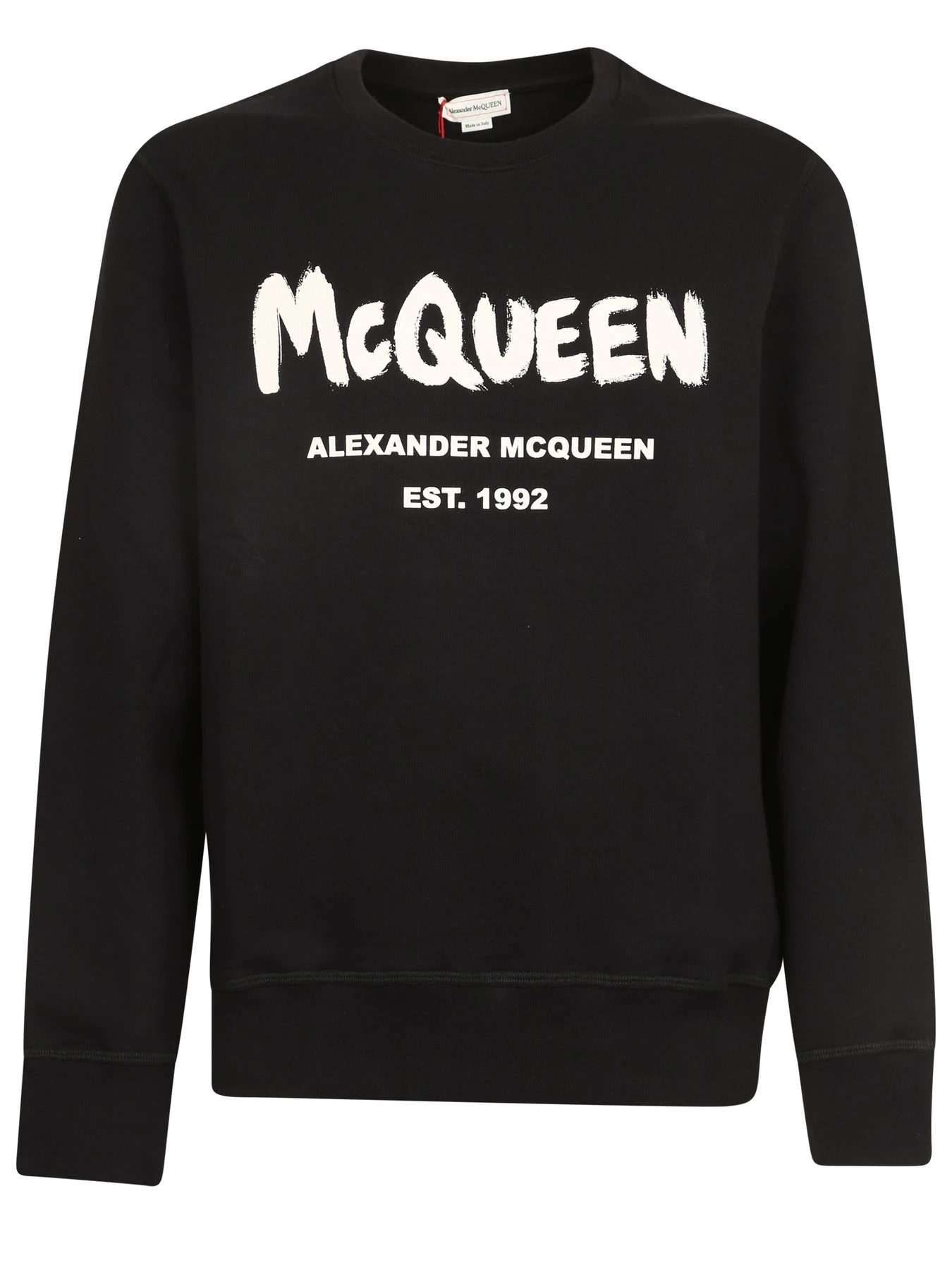 商品Alexander McQueen|ALEXANDER MCQUEEN 男士黑色棉质圆领卫衣 J2、,价格¥3113,第1张图片详细描述