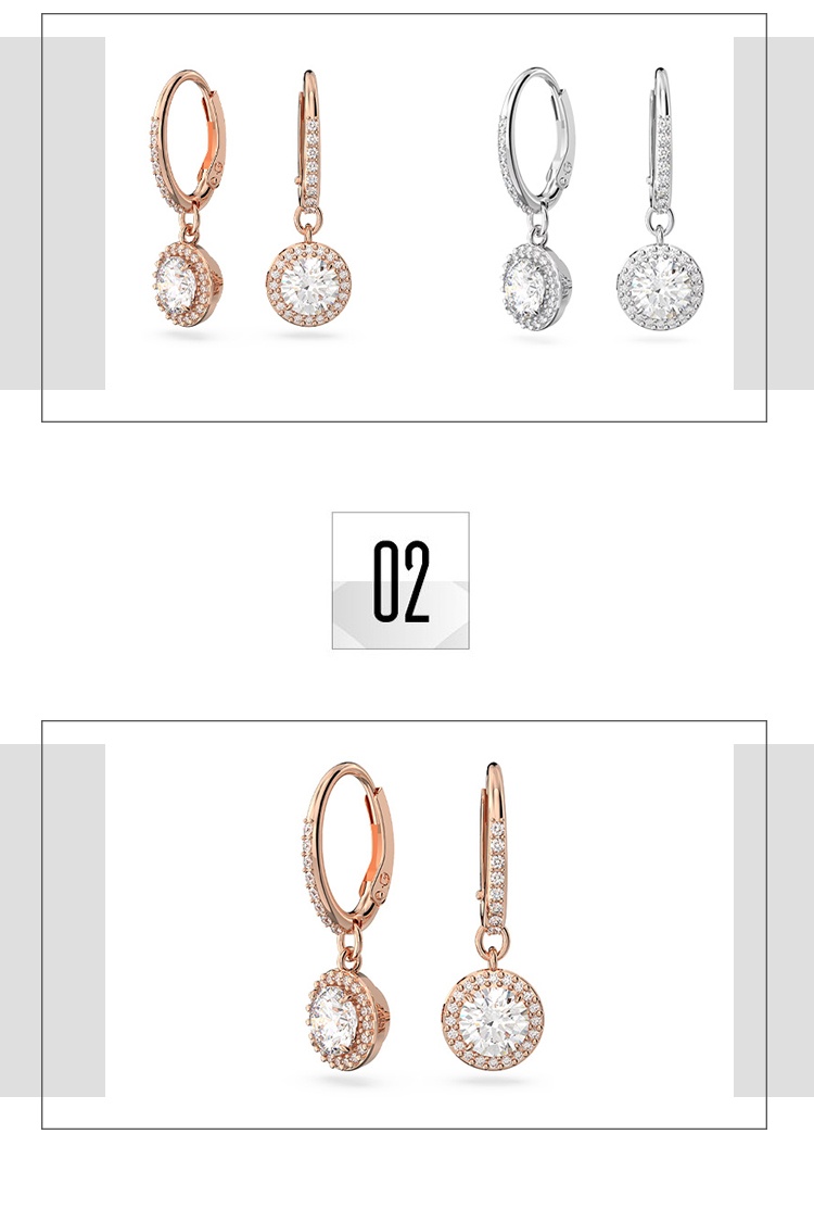 商品Swarovski|SWAROVSKI 施华洛世奇 CONSTELLA 水滴形耳环 女 饰品 礼物 ,价格¥700,第3张图片详细描述