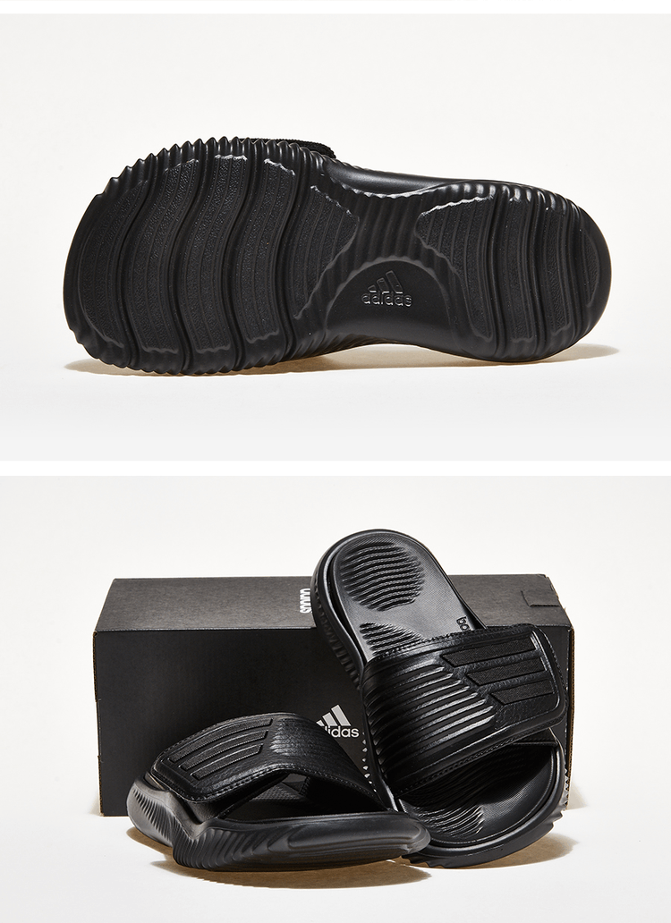 商品Adidas|【Brilliant|包邮包税】阿迪达斯 ALPHABOUNCE SLIDE 2.0  凉鞋 沙滩鞋 拖鞋  GY9416 CBLACK/CBLACK/CBLACK,价格¥459,第5张图片详细描述
