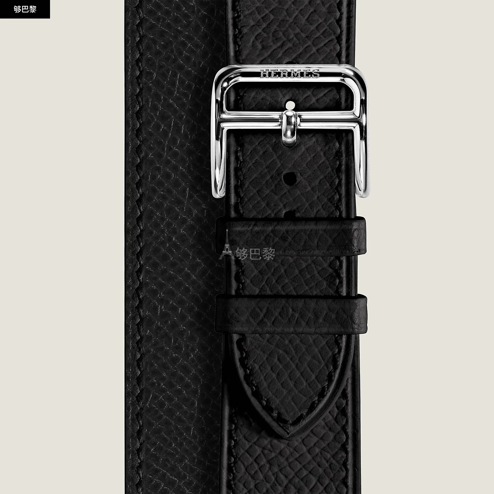 商品Hermes|【预售】 爱马仕 24秋冬 女士 手表带 Bracelet pour Heure H Moyen modèle 30 mm, double tour WKB0085WK89212,价格¥3858,第3张图片详细描述