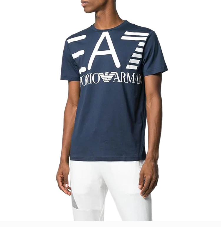 商品Emporio Armani|Emporio Armani 安普里奥 阿玛尼 EA7男士短袖T恤深蓝色 3GPT06-J02Z-1554,价格¥365,第8张图片详细描述