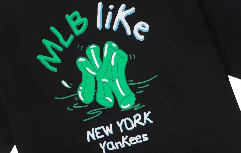 商品MLB|【享贝家】MLB 纽约洋基队 LOGO字母印花短袖T恤 男女同款 黑色 3ATSL10-23-K0001-50BKS Q,价格¥223,第8张图片详细描述