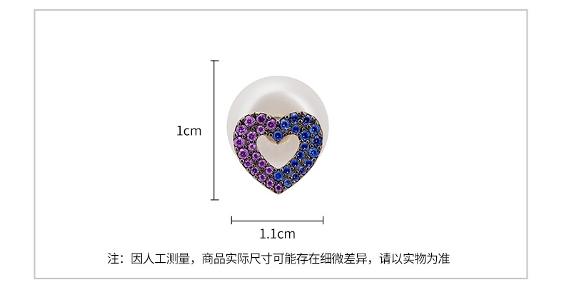 商品[国内直发] apm Monaco|APM Monaco单只珍珠爱心耳钉耳环新潮首饰送礼物AE12622MY,价格¥392,第2张图片详细描述