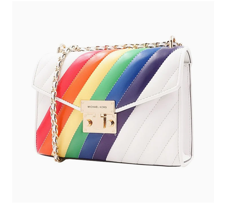 商品[国内直发] Michael Kors|MICHAEL KORS 拼色女士斜挎包 35T0GXOL6I-RAINBOW,价格¥617,第5张图片详细描述